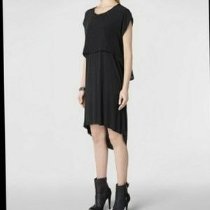 All Saints black hi low dress S